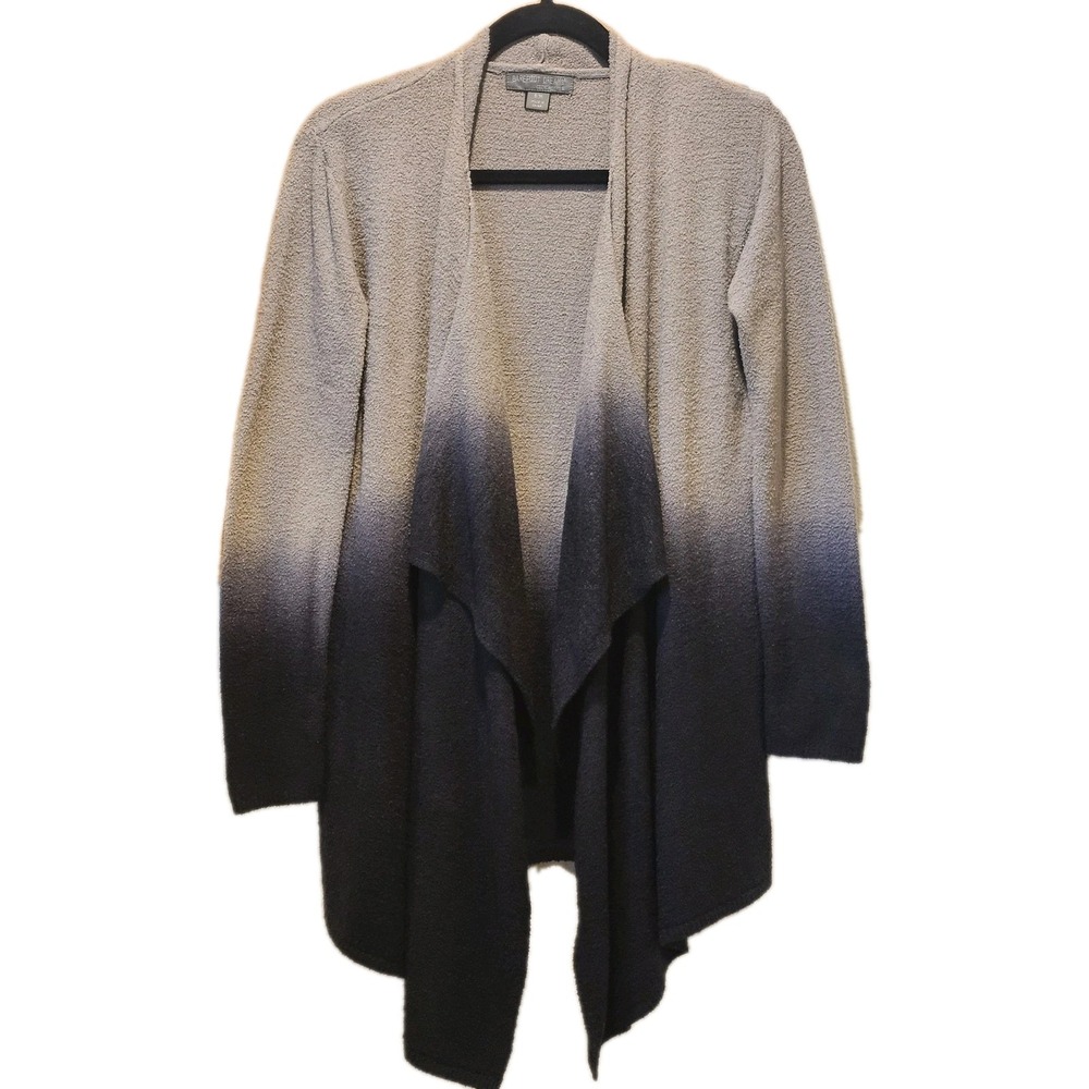 Barefoot Dreams Cozy Chic Lite Open Front Cardigan Asymmetrical Ombre Womens S/M